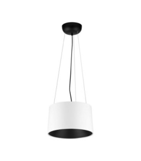 Atil Cylindrical Pendant Ceiling Light Sandy White Black LED 24W 1268lm 3000K-1