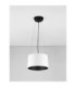 Atil Cylindrical Pendant Ceiling Light Sandy White Black LED 24W 1268lm 3000K-3