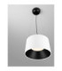 Atil Cylindrical Pendant Ceiling Light Sandy White Black LED 24W 1268lm 3000K-6