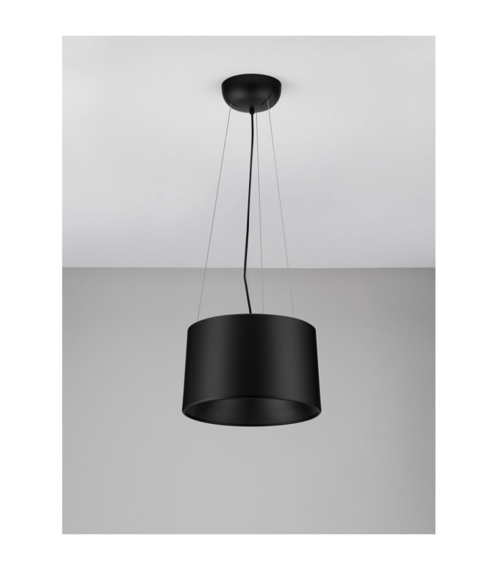 Atil Cylindrical Pendant Ceiling Light Sandy Black LED 24W 1268lm 3000K-3
