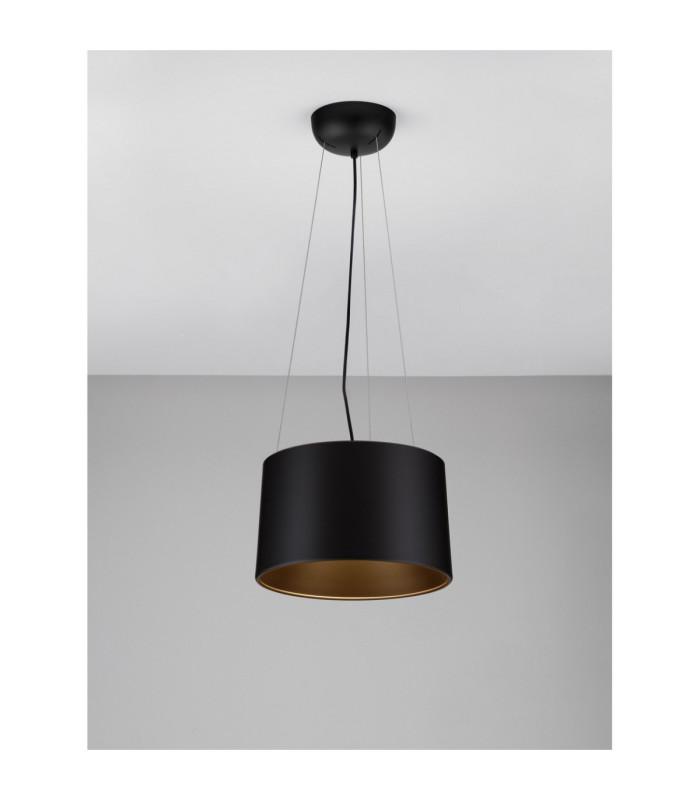 Atil Cylindrical Pendant Ceiling Light Sandy Black LED 24W 1268lm 3000K-4