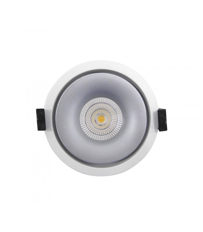 LED Recessed Round Downlight, White/Silver, 40 deg. Beam Angle, 840lm, 5000K, IP20, DRIVER NOT INC. - 7