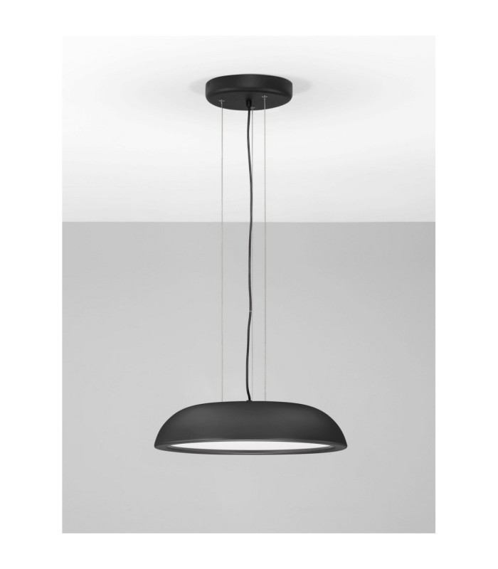 Felicia Dome Pendant Ceiling Light Sandy Black Triac Dimmable LED 25W 1765lm 3000K-3