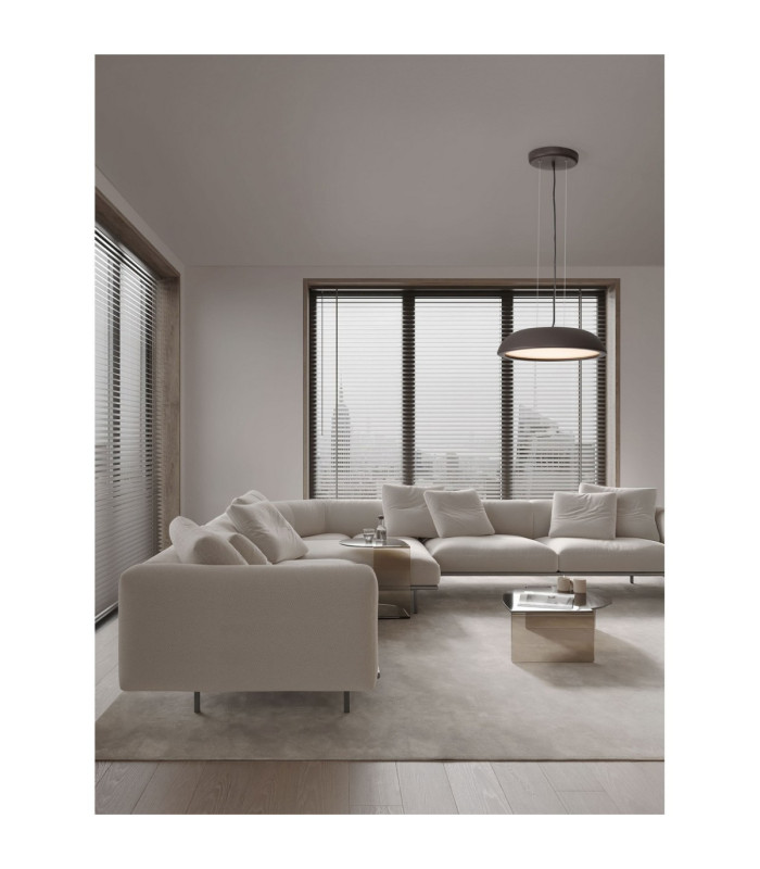 Felicia Dome Pendant Ceiling Light Brown Triac Dimmable LED 25W 1765lm 3000K-2