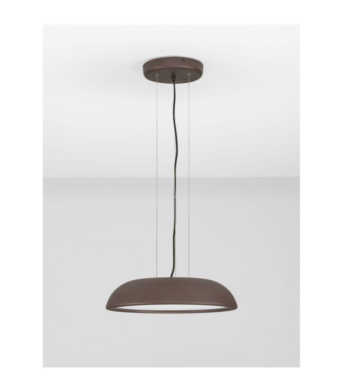 Felicia Dome Pendant Ceiling Light Brown Triac Dimmable LED 25W 1765lm 3000K-3
