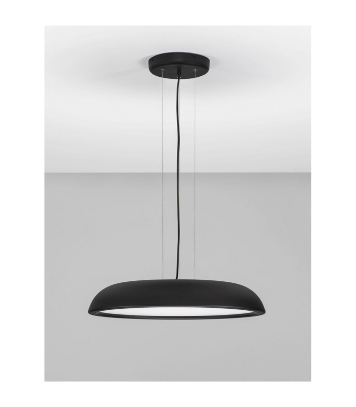Felicia Dome Pendant Ceiling Light Sandy Black Triac Dimmable LED 44W 3051lm 3000K-3