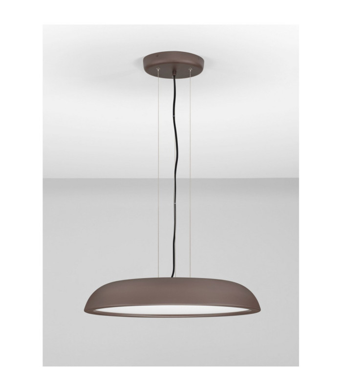 Felicia Dome Pendant Ceiling Light Brown Triac Dimmable LED 44W 3051lm 3000K-3