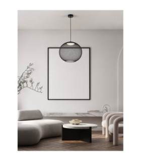 Kinetic Wire Frame Pendant Ceiling Light Matt Black LED 24W 727lm 3000K-2