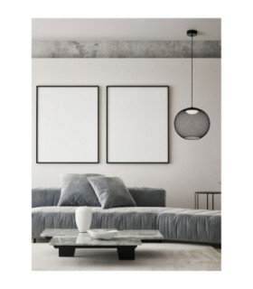 Kinetic Wire Frame Pendant Ceiling Light Matt Black LED 19W 593lm 3000K-2
