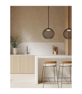 Kinetic Wire Frame Pendant Ceiling Light Matt Black LED 12W 456lm 3000K-2