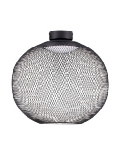 Kinetic Bowl Semi Flush Ceiling Light Matt Black LED 24W 727lm 3000K-1