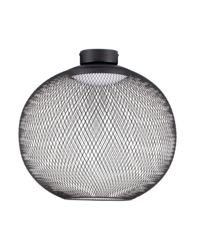 Kinetic Bowl Semi Flush Ceiling Light Matt Black LED 24W 727lm 3000K-1