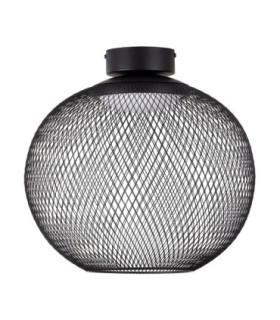 Kinetic Bowl Semi Flush Ceiling Light Matt Black LED 19W 593lm 3000K-1