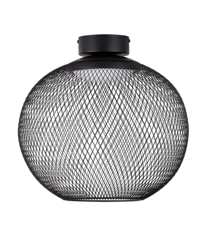 Kinetic Bowl Semi Flush Ceiling Light Matt Black LED 19W 593lm 3000K-1