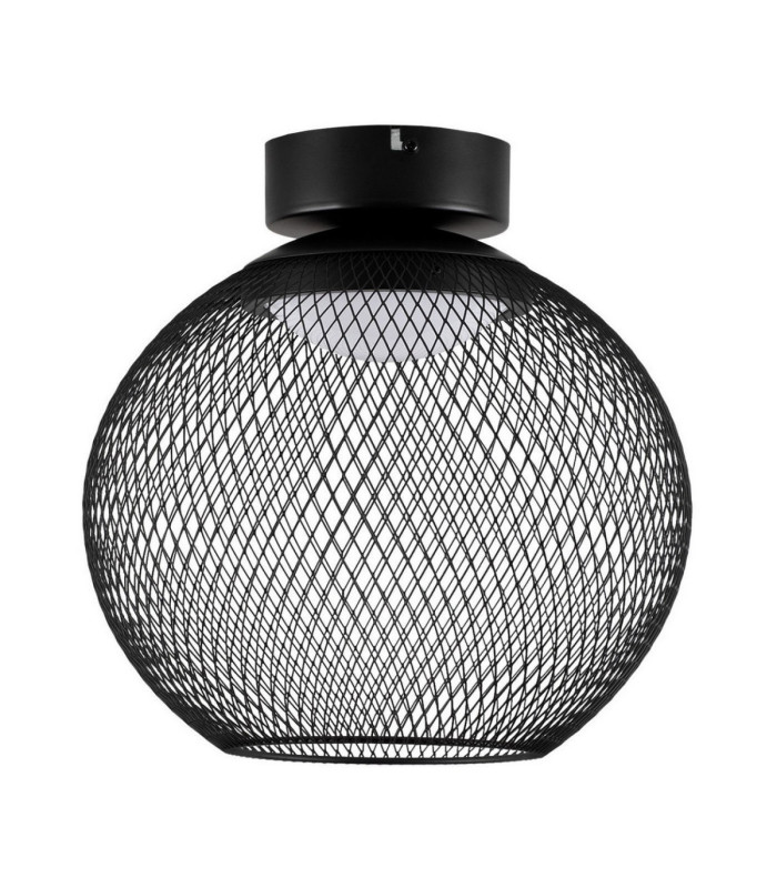 Kinetic Bowl Semi Flush Ceiling Light Matt Black LED 12W 456lm 3000K-1