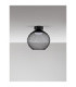 Kinetic Bowl Semi Flush Ceiling Light Matt Black LED 12W 456lm 3000K-3