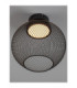 Kinetic Bowl Semi Flush Ceiling Light Matt Black LED 12W 456lm 3000K-5