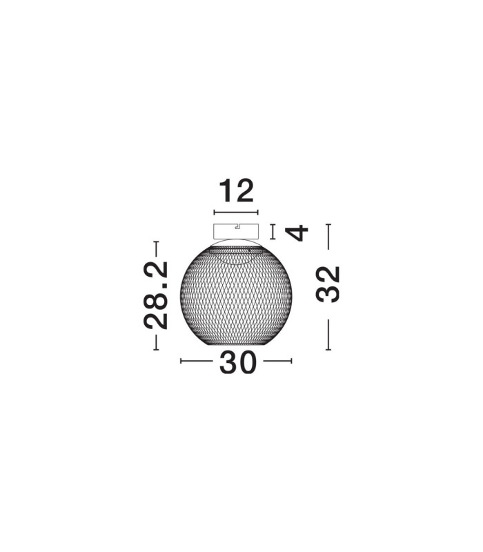 Kinetic Bowl Semi Flush Ceiling Light Matt Black LED 12W 456lm 3000K-7