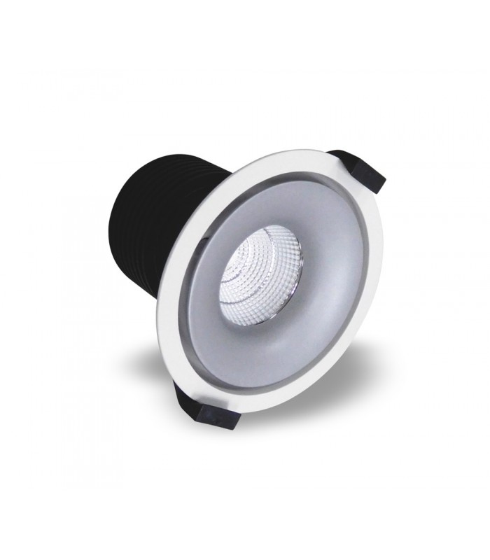 LED Recessed Round Downlight, White/Silver, 60 deg. Beam Angle, 840lm, 5000K, IP20, DRIVER NOT INC. - 6