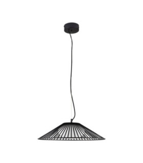Brume Wire Frame Pendant Ceiling Light Matt Black Opal LED 13W 679lm 3000K-1