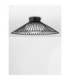 Brume Bowl Semi Flush Ceiling Light Matt Black Opal LED 13W 679lm 3000K-3