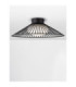 Brume Bowl Semi Flush Ceiling Light Matt Black Opal LED 13W 679lm 3000K-4