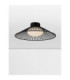Brume Bowl Semi Flush Ceiling Light Matt Black Opal LED 13W 679lm 3000K-5