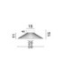 Brume Bowl Semi Flush Ceiling Light Matt Black Opal LED 13W 679lm 3000K-6