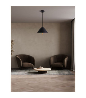 Oros Dome Pendant Ceiling Light Sandy Black LED 17W 917lm 3000K-2