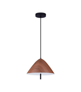 Oros Dome Pendant Ceiling Light Sandy Wooden Colour LED 17W 917lm 3000K-1