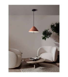 Oros Dome Pendant Ceiling Light Sandy Wooden Colour LED 17W 917lm 3000K-2
