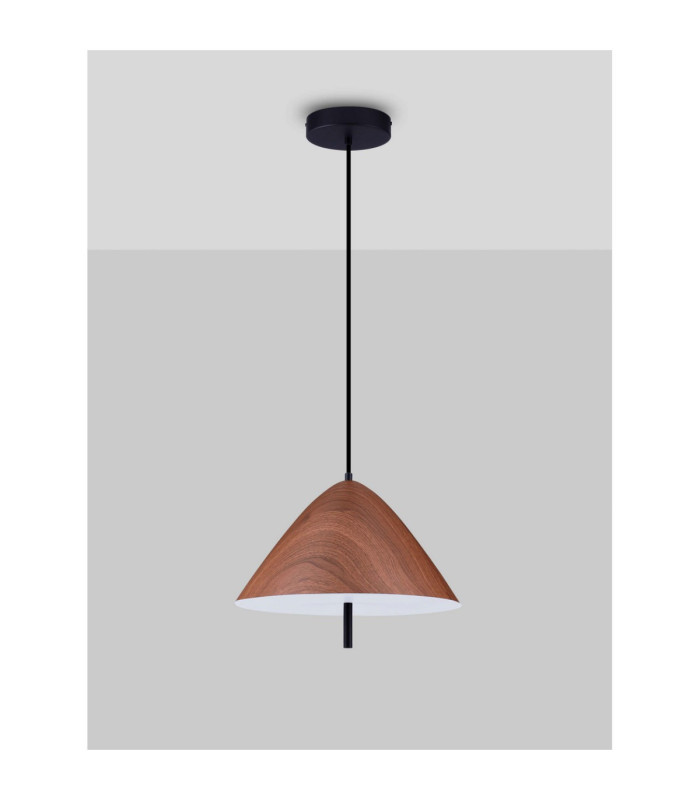 Oros Dome Pendant Ceiling Light Sandy Wooden Colour LED 17W 917lm 3000K-3