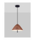 Oros Dome Pendant Ceiling Light Sandy Wooden Colour LED 17W 917lm 3000K-4