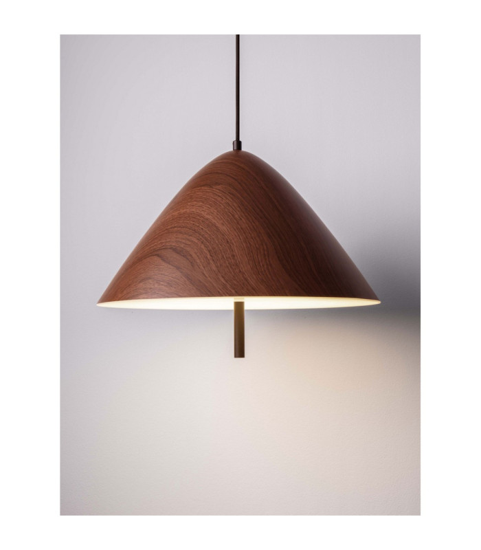 Oros Dome Pendant Ceiling Light Sandy Wooden Colour LED 17W 917lm 3000K-5