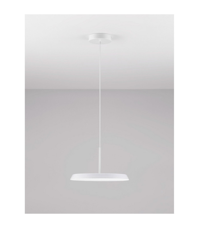 Ophelia Dome Pendant Ceiling Light Matt White LED 27W 2205lm 3000K-3