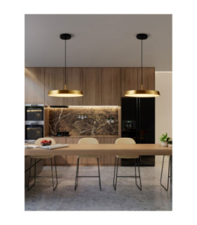 Vetro Integrated LED Pendant Ceiling Light Satin Gold LED 37W 2590lm 3000K-2
