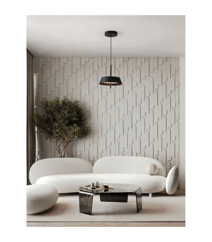 Velio Dome Pendant Ceiling Light Sandy Black Triac Dimmable LED 24W 1442lm 3000K-2