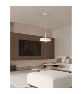 Velio Dome Pendant Ceiling Light Matt White Triac Dimmable LED 32W 2066lm 3000K-2