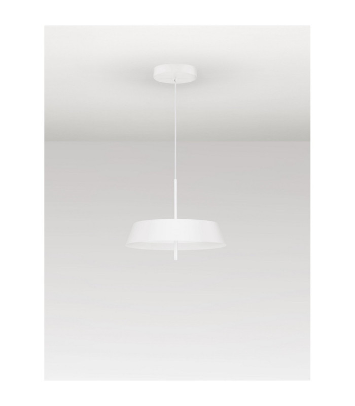 Velio Dome Pendant Ceiling Light Matt White Triac Dimmable LED 32W 2066lm 3000K-3