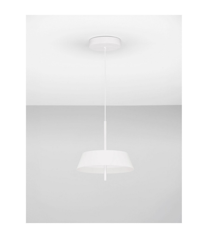 Velio Dome Pendant Ceiling Light Matt White Triac Dimmable LED 24W 1442lm 3000K-3