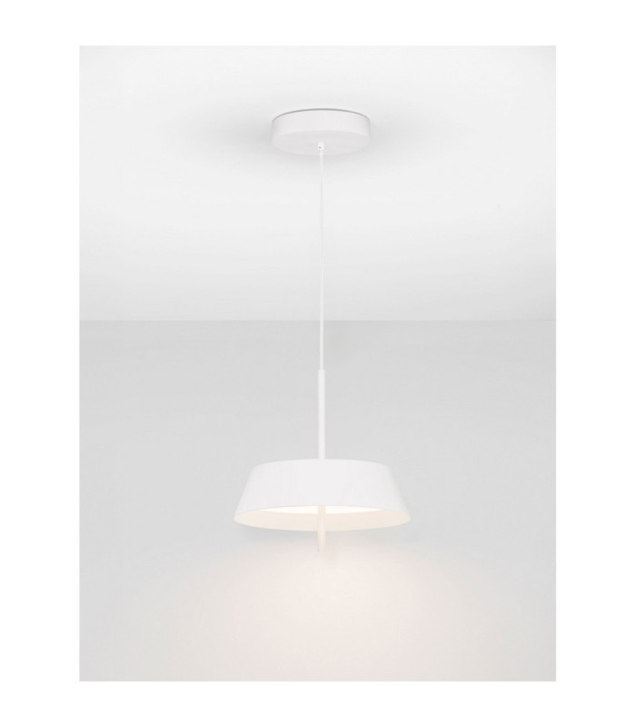 Velio Dome Pendant Ceiling Light Matt White Triac Dimmable LED 24W 1442lm 3000K-4