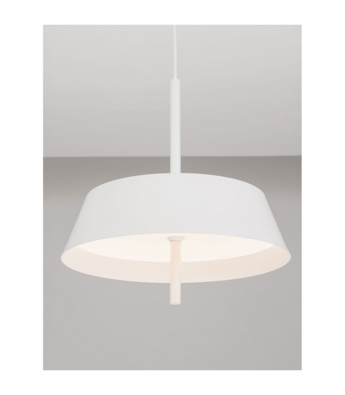 Velio Dome Pendant Ceiling Light Matt White Triac Dimmable LED 24W 1442lm 3000K-5