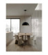 Tholos 70cm Dome Pendant Ceiling Light Sandy Black Matt White E27 3x12W-7