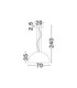 Tholos 70cm Dome Pendant Ceiling Light Sandy Black Matt White E27 3x12W-8