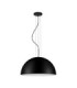 Tholos 60cm Dome Pendant Ceiling Light Sandy Black Matt White E27 3x12W-1
