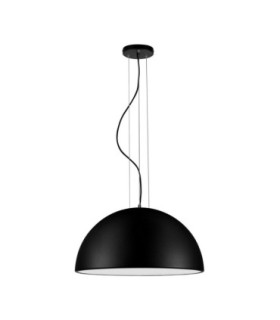 Tholos 60cm Dome Pendant Ceiling Light Sandy Black Matt White E27 3x12W-1