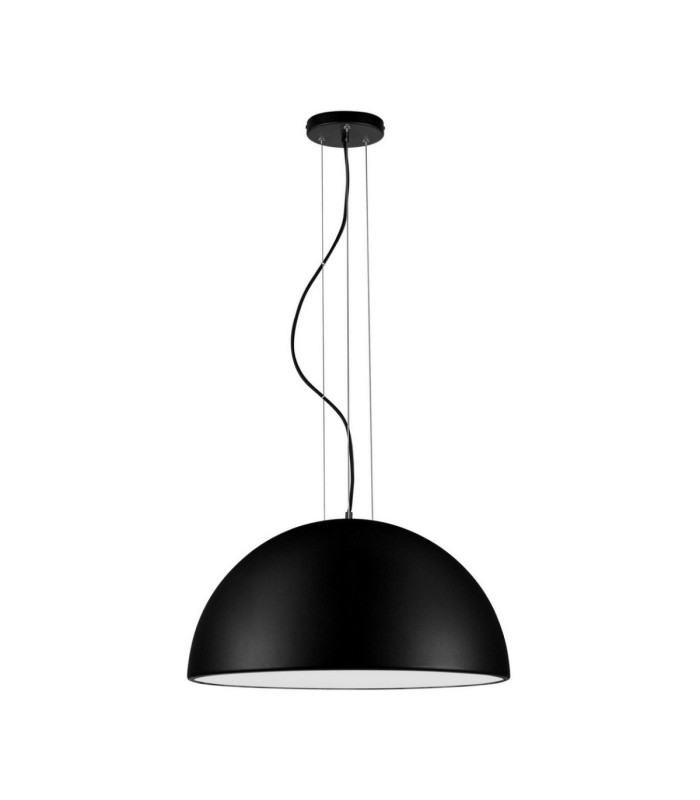 Tholos 60cm Dome Pendant Ceiling Light Sandy Black Matt White E27 3x12W-1