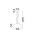 Tholos 60cm Dome Pendant Ceiling Light Sandy Black Matt White E27 3x12W-7