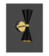 Gala Up & Down Wall Lamp Matt Black Gold E14 2x5W-4