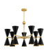 Gala Multi Arm Pendant Ceiling Light Matt Black Gold E14 14x5W-1